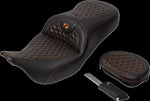 Saddlemen Honeycomb Roadsofa Seat For Harley Davidson FLH 1868 ABS 2021 - Black/Orange