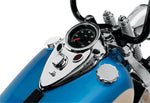 Drag Specialties Cat Eye Dash Cover For Harley Davidson FL 1200 1970-1977 - Chrome