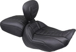 Mustang Wide Deluxe Touring Passenger Seat For Harley Davidson FLHX 1923 2024-2026 - Black/Grey