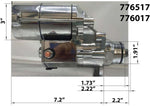 Terry Components Slugger 1.8kW High-Torque Starter Motor For Harley Davidson FLD 1690 2012-2013 - Chrome