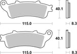 SBS HF Street Ceramic Organic Rear Brake Pads For Honda CB 1100SF 2000-2003
