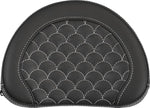 Saddlemen Half-Moon Contour Cruiser Motorcycle Seat Sissy Bar Pad - Honeycomb Black/White