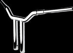 LA Choppers 1-1/2" Kage Fighter T-Bar For Harley Davidson FLFBS 1923 ABS 2025-2026 35.5 cm (14") - Chrome