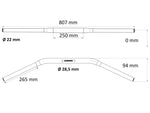 Accossato Aluminium Handlebar For Mv Agusta Brutale 1090 2013 - Black