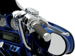 Performance Machine Contour Renthal Wrapped Grips For Harley Davidson FLD 1690 2012-2013 - Black Chrome