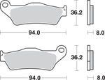 SBS LS Street Excel Sintered Rear Brake Pads For Sherco 4.5 450I 2005-2008