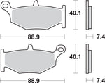 SBS LS Street Excel Sintered Rear Brake Pads For Suzuki DL 1000 2014-2019