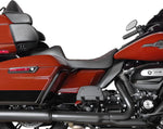 Drag Specialties Extended Reach Predator III Seat For Harley Davidson FLH 1868 ABS 2021 Double Diamond - Black/Red