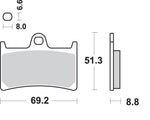 SBS HS Street Excel Sintered Front Brake Pads For Yamaha BT 1100 2002-2006