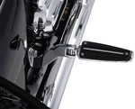 Ciro Rail Foot Pegs For Harley Davidson FLDE 1750 ABS 2018-2020 Silver Base - Black/Chrome