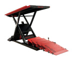 Bike Lift Hydraulic Stand Lift Scissor Type - Steel - Black/Red
