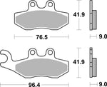 SBS HF Street Ceramic Organic Front Brake Pads For Vespa 946 125 2014-2015
