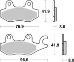 SBS HF Street Ceramic Organic Front Right Brake Pads For Suzuki AN 400 2007-2009