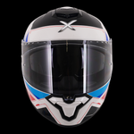 Axor Brutale Full Face Helmet With Dual Spoiler - Ryden White Red Blue