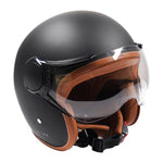 Axor Jet Open Face Helmet - Matt Black / Brown