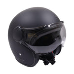 Axor Jet Open Face Helmet - Matt Black / Black