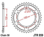 JT Sprocket For Yamaha FJ 1100 1984-1985 Rear Black 47T