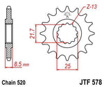 JT Sprocket For Yamaha FZR 400 1986 Front 17T