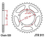JT Steel Sprocket For Zontes 125 G1 ABS 2020-2024 Rear 46T