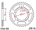 JT Sprocket Steel For Benelli Leoncino 500 2017-2023 Rear 43T