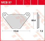 TRW All Round Sintered Metal Brake Pads For Harley Davidson FL 1200 1975-1977 Fit Front Or Rear
