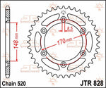 JT Sprocket For Suzuki DR600 R 1985-1989 Rear Black 48T