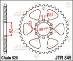 JT Steel Sprocket For Yamaha IT 175 1977-1979 Rear 40T - Black