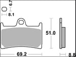 Brembo SR Xtra Sintered Brake Pads For Yamaha BT 1100 2002-2006 Front