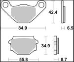 Brembo Prime Carbon Ceramic Brake Pads For Kymco Agility City 125 2011-2017 Rear