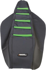 Moose Racing Ribbed Seat Cover For Kawasaki KXF250 2009-2012 - Black Cover Green Ribs
