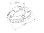 Puig Kickstand Extension Pad For Kawasaki Ninja 1000 SX 2020-2024 - Black