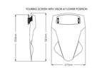 Puig Touring Screen With Extender For Yamaha Tracer 7 2021-2025 - Light Smoke