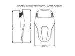 Puig Touring Screen With Extender For Honda Africa Twin CRF1100L 2020-2023 - Light Smoke