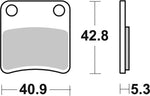 SBS HF Street Ceramic Organic Parking Brake Pads For Honda CRF1000 L 2016-2019
