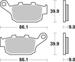 SBS HF Street Ceramic Organic Rear Brake Pads For Honda CB500 F 2013-2021