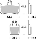 SBS DS Dual Sintered Front Brake Pads For Yamaha YZF-R1 1000 2007-2014