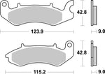 SBS HF Street Ceramic Organic Front Brake Pads For Benelli BN125 CBS 2018-2019
