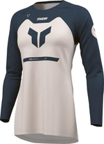 Thor Womens Ridemode Menace Jersey - Light Grey/Midnight Blue