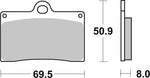 SBS DC Dual Carbon Front Brake Pads For Yamaha YXE 1000 2021-2024