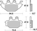 SBS HF Street Ceramic Organic Front Brake Pads For Arctic Cat Textron 250 2X4 2006-2007