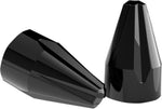 Ciro Engine Bolt Cover Caps For Harley Davidson FLHR 1450 1999-2006 Spike/Fluted - Black