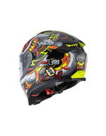 Premier Typhoon LY Graphic Helmet - Grey/Red/Yellow