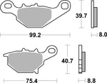 SBS SI Sintered Rear Brake Pads For Suzuki RM85 Small Wheel 2005-2018