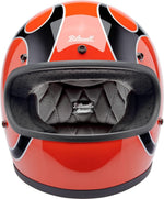 Biltwell Gringo Flames Helmet - Competition Orange