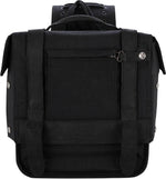 Burly Throw Over Leather Saddlebag Set - Black