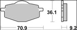 Brembo Carbon Ceramic Prime Line Brake Pads For Malaguti Centro 125 I.E. 2008-2011 Rear