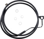 Drag Specialties Stainless Steel Brake Hose Kit For Harley Davidson FLHR 1690 2016 Front Upper - Black