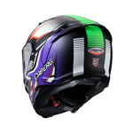 Caberg Avalon X Gurkha Matt Blk Orange Fluo Green Fluo Purple Helmet
