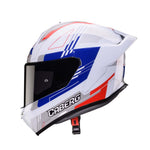 Caberg Roxter Colt Full Face Motorcycle Helmet - White/Red/Blue/Grey