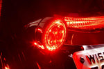 Ciro Fang Turn Signal Light Inserts For Harley Davidson FLFB 1750 ABS 2018-2020 Rear Chrome Red